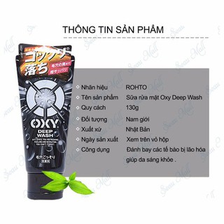 Sữa Rửa Mặt Oxy Nhật Bản 130g