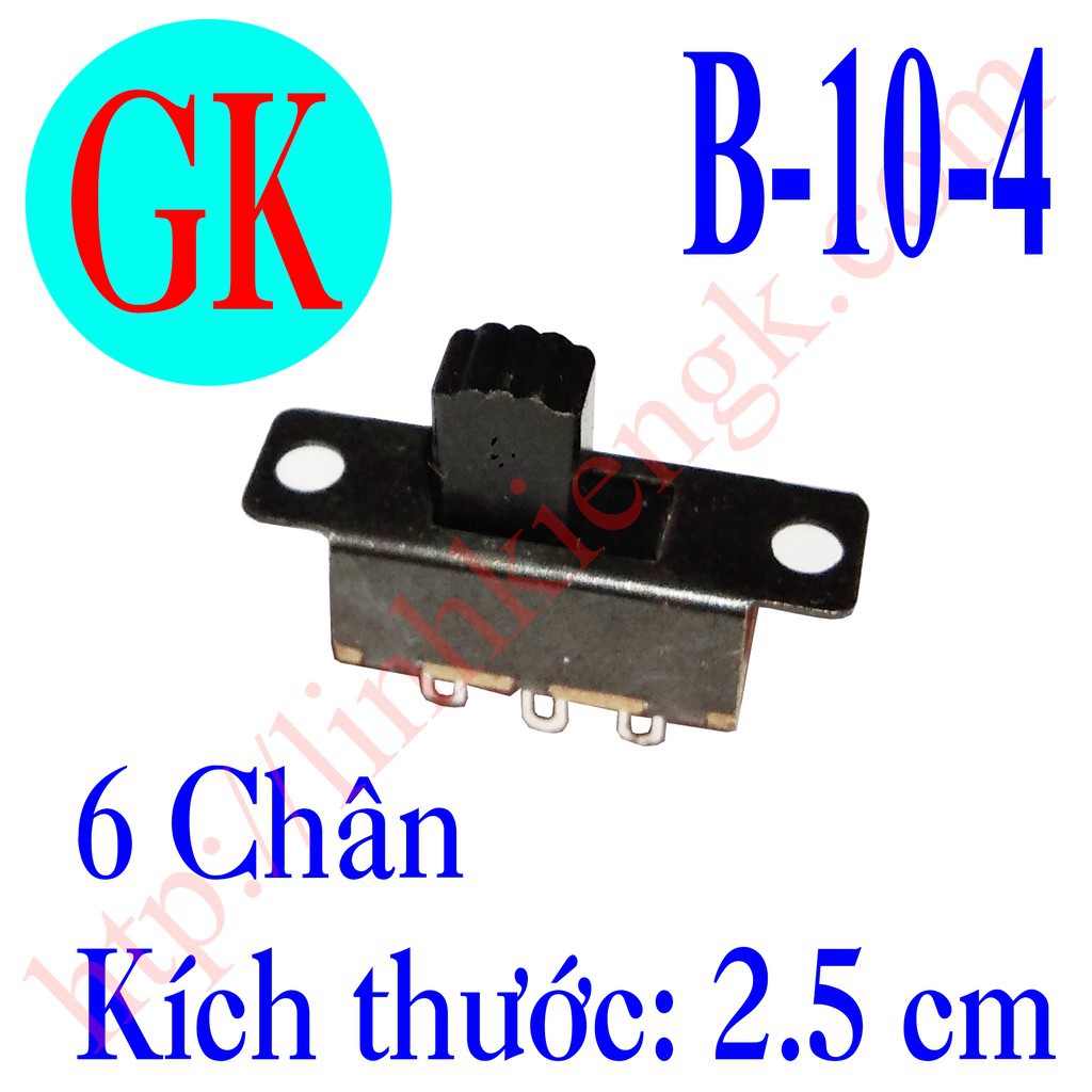 [5 cái] Công tắc gạt 6 chân 2 vị trí 25mm