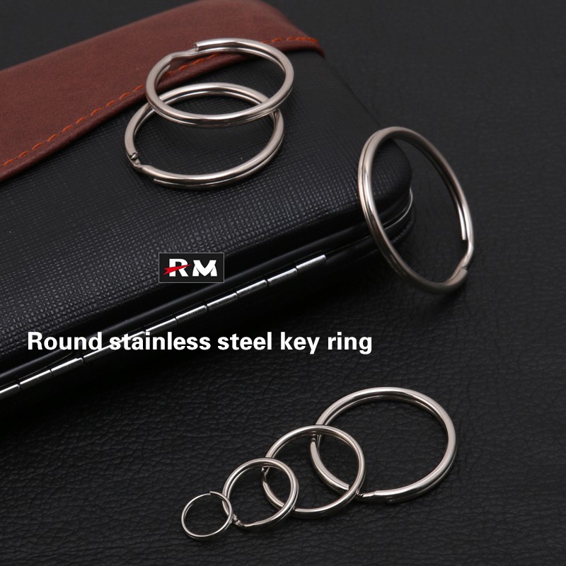 Set 10/20 Vòng Móc Chìa Khóa Bằng Thép Không Gỉ 304 Đường Kính 12Mm-38mm