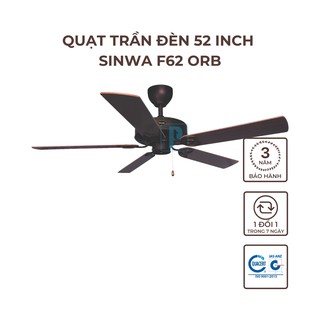 Quạt trần trang trí không đèn SINWA F62 ORB sải cánh đường kính 1.320mm/52"