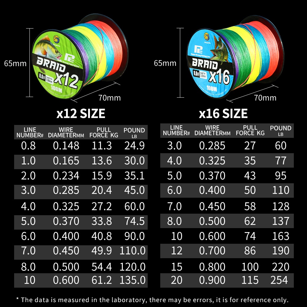 Bingolife Câu Cá Biển x12 x16 Dây Bện Dày PE Dòng Chính Câu Cá Ngừ Bằng Thuyền Thu Hút 100m