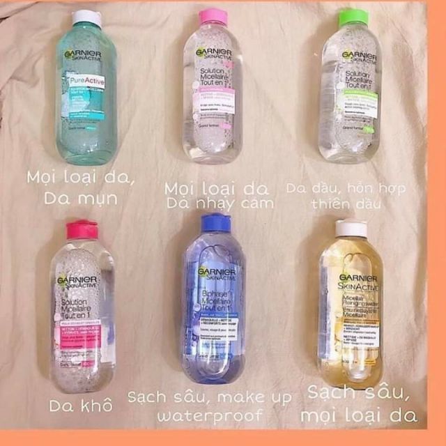 Nước tẩy tẩy trang Garnier