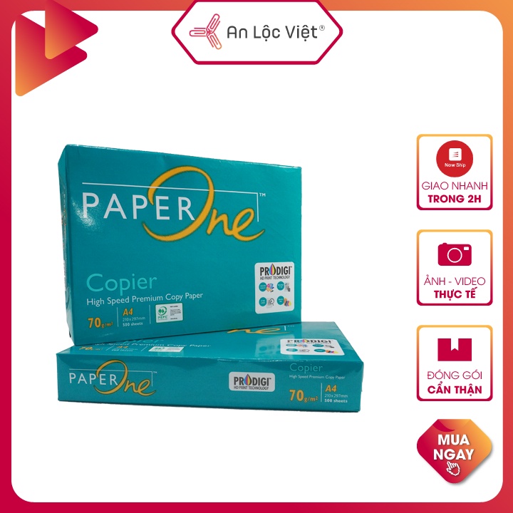 Giấy A4 PaperOne 70 gsm - 80gsm 500 tờ (1 ream)