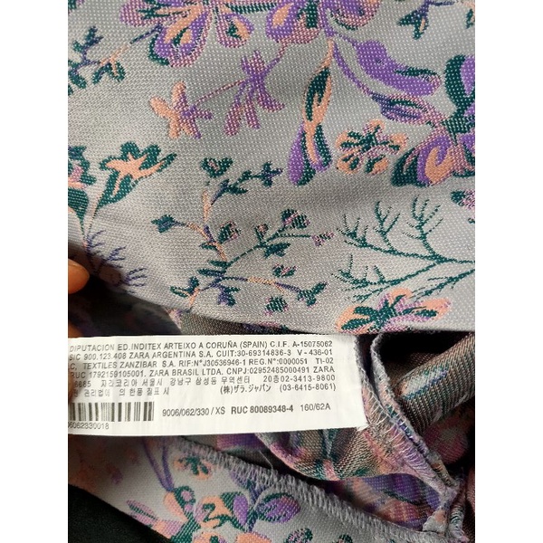 Set Đồ Zara hoa Tím sz S, new 99%