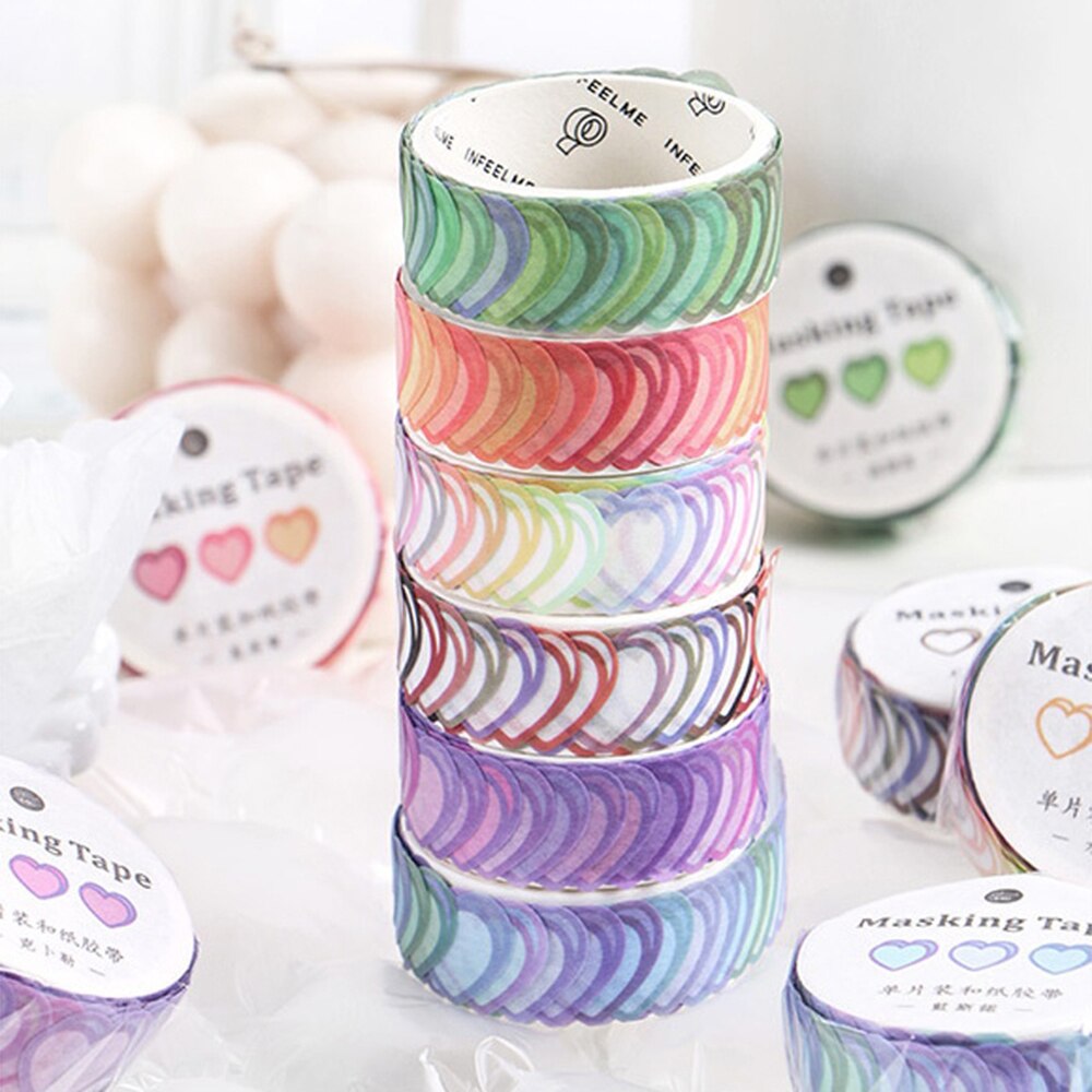 Cuộn 100 Miếng Dán Dùng Trang Trí Hình Trái Tim