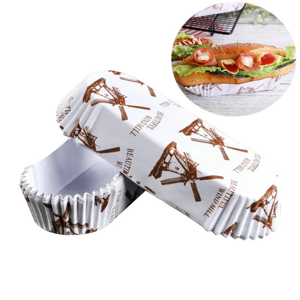 Set 100 Cốc Giấy Làm Bánh Hamburger Tiện Dụng
