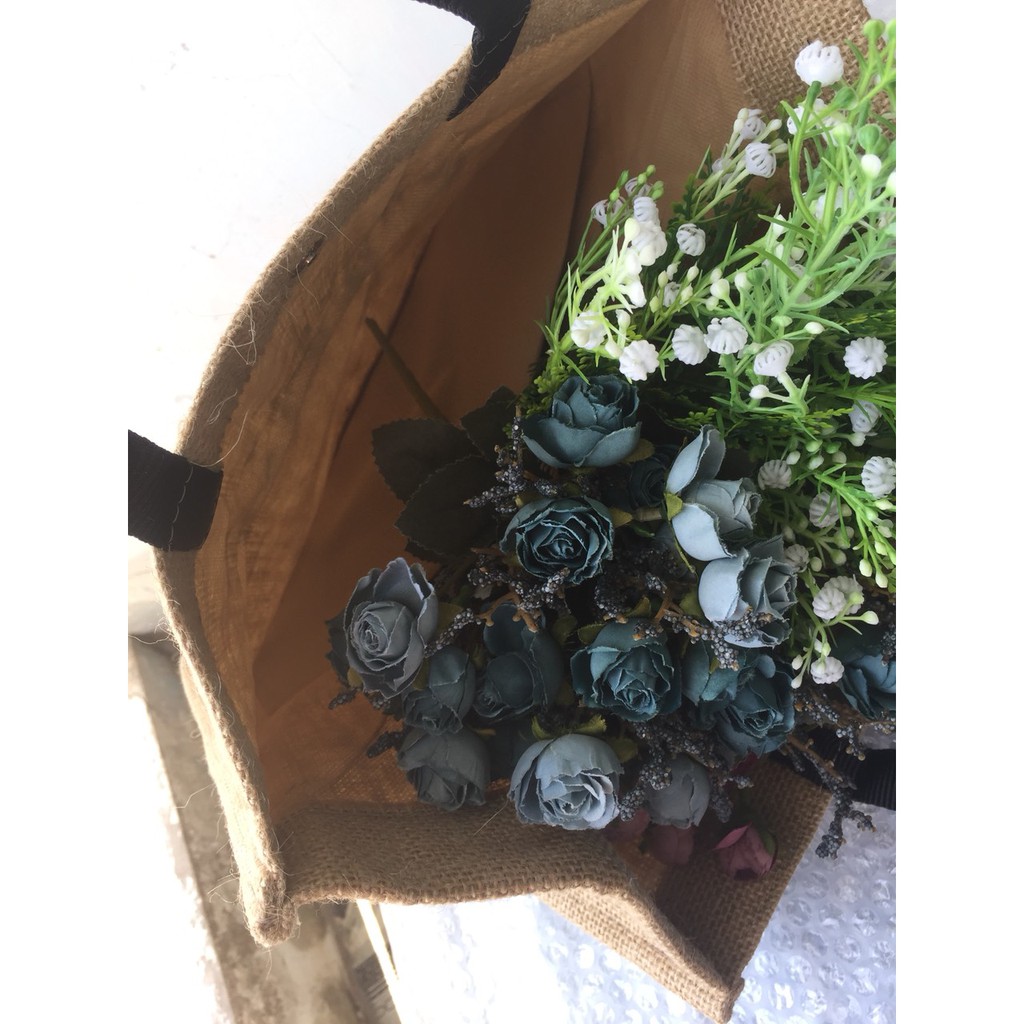 Túi vải day in chữ say no to plastic