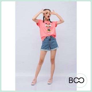 Tee- Áo Thun Fe Sda Oversize Minnie Shy Boo
