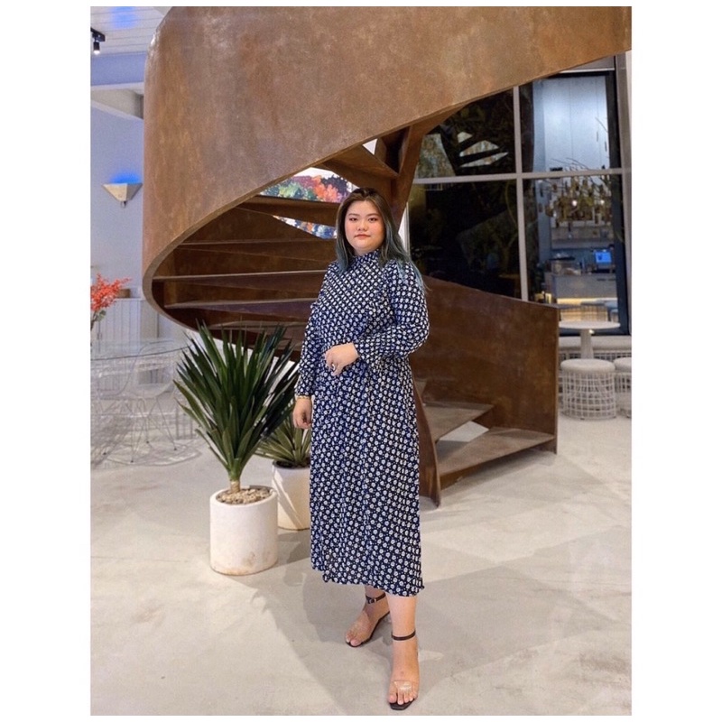 Đầm dài tay dài cổ lọ thanh lịch kín đáo DOKESI  - Grace Dress