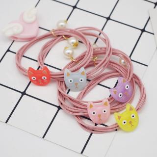 Dây buộc tóc đính mặt mèo dễ thương