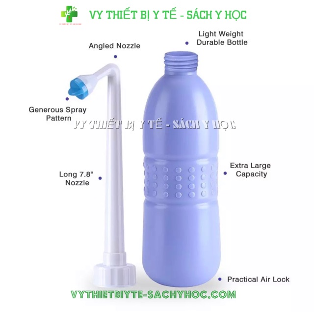 Bình Xịt Enema Chai Xịt Rửa Vệ Sinh tự động, Bơm Tay tạo áp lực Vòi Phun,Đi Kèm đầu 6 lỗ có thể điều chỉnh dài ngắn