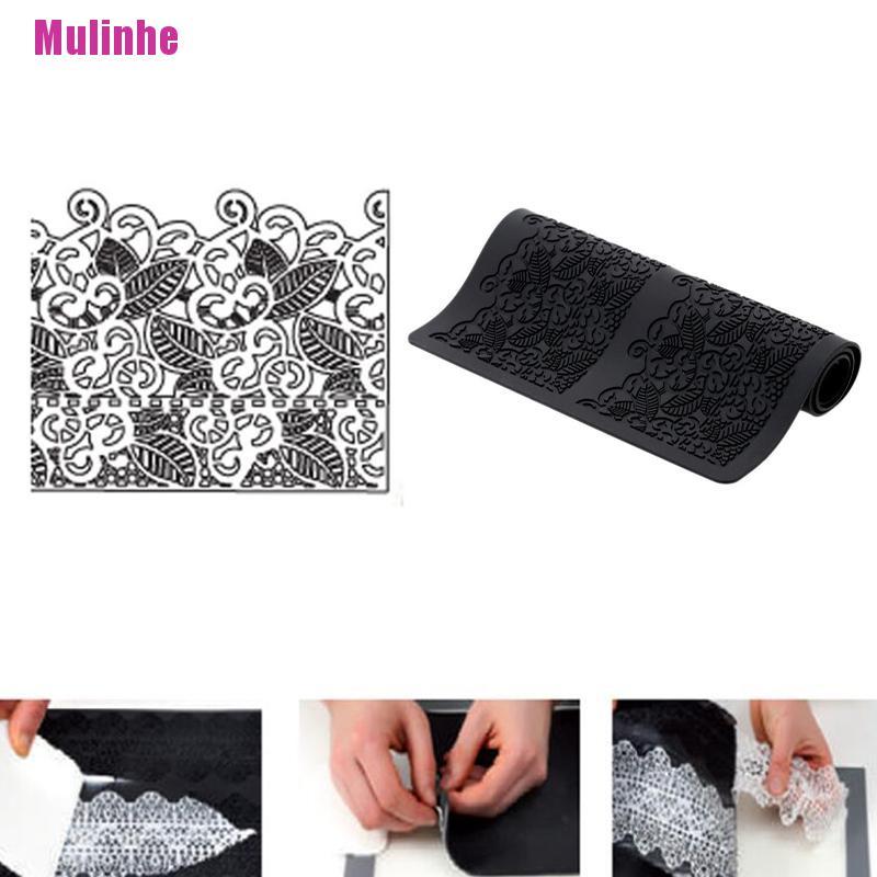 Khuôn Silicone Dập Nổi Họa Tiết Hoa Lá Làm Bánh