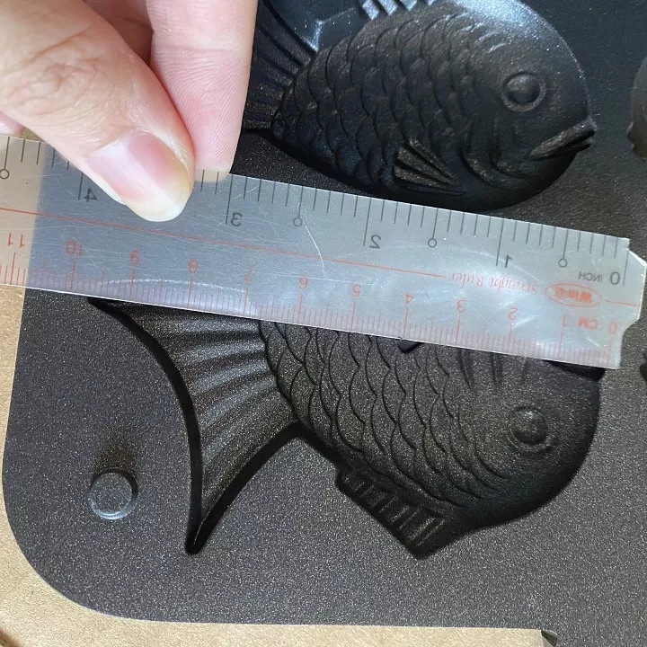 Khuôn Làm Bánh Cá Nướng 4 Con 10 x 5 cm Chảo Nướng Bánh Taiyaki Chống Dính Pan