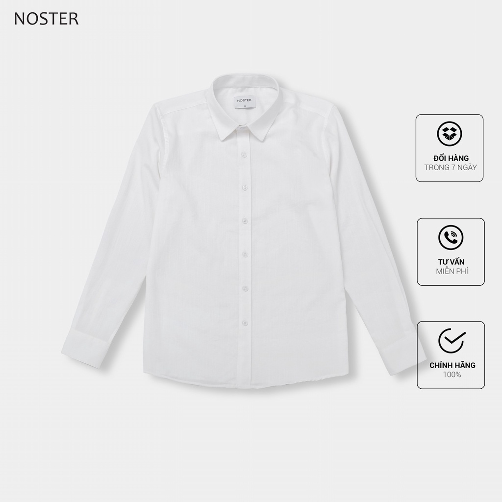 Áo sơ mi nam dài tay basic, chất vải dầy dặn, phom dáng đẹp - Thương hiệu NOSTER mã ASM1111