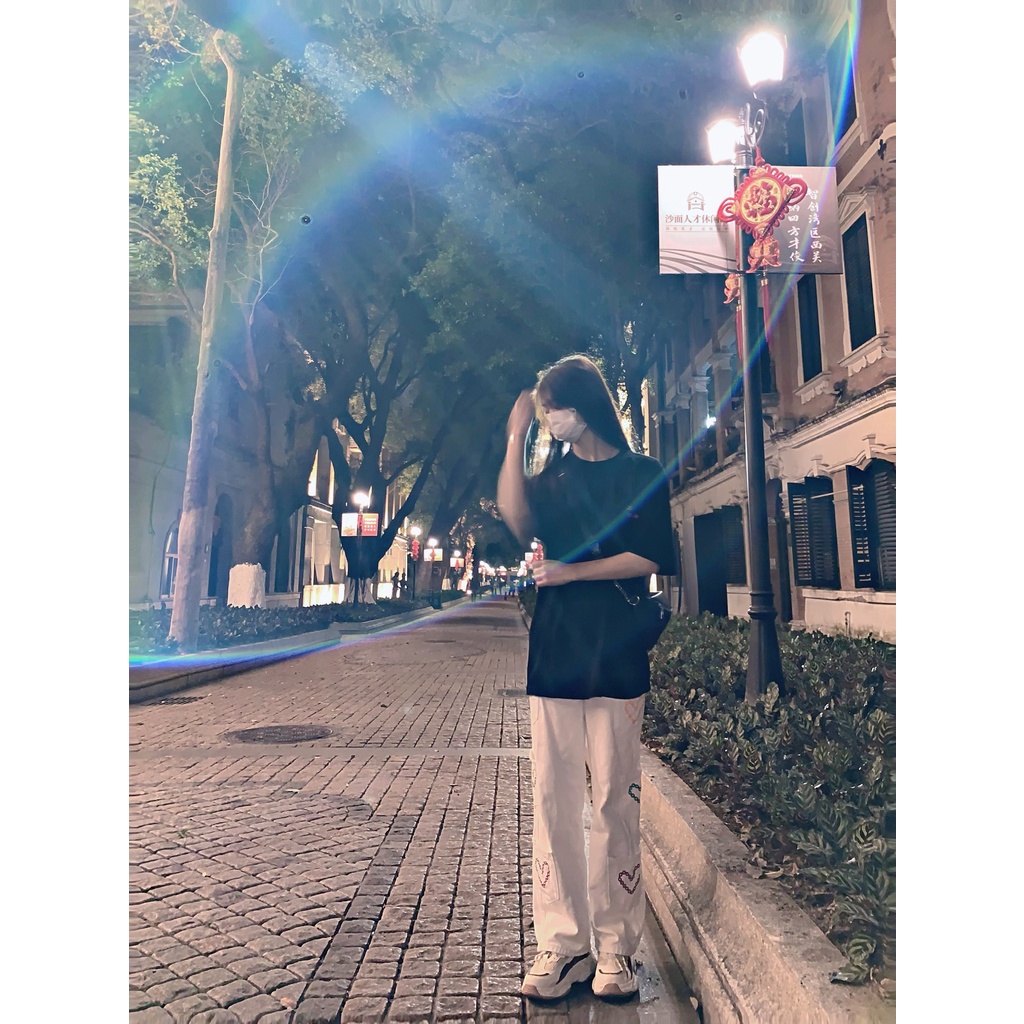 Xiaozhainv Áo thun tay ngắn cổ tròn in họa tiết thời trang cho nữ | BigBuy360 - bigbuy360.vn