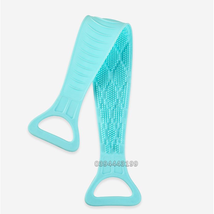 Dây tắm cọ, Chà lưng 2 mặt bằng silicone làm sạch và tẩy da chết tiện ích