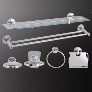 Combo phụ kiện phòng tắm set phụ kiện phòng tắm 6 món inox 201