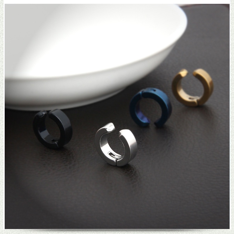 1 Cặp Khuyên Tai Thép Titan Nam Châm Phong Cách Hip Hop Thời Trang Cho Nam Nữ