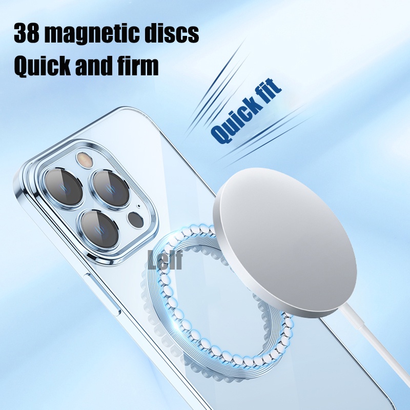 Ốp Điện Thoại Trong Suốt Từ Tính Mạ Điện Chống Sốc Chống Rơi Bảo Vệ camera Cho iPhone 13 pro max 11 12 pro max