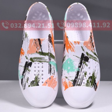 giày nhựa cho bé vệt sơn nhiều màu Tnhựa721 tặng thêm 2 stciker