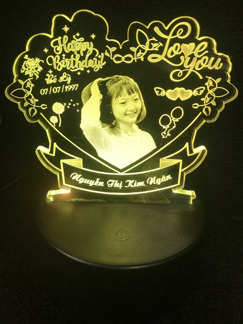 Đèn LED 3D tiết kiệm năng lượng trang trí không gian, quà tặng