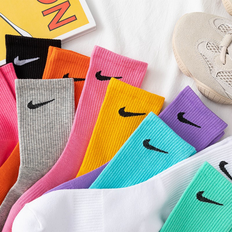Tất N.i.k.e,Vớ N.i.k.e Thể Thao Cao Cổ Chất Liệu Cotton Nhiều Màu