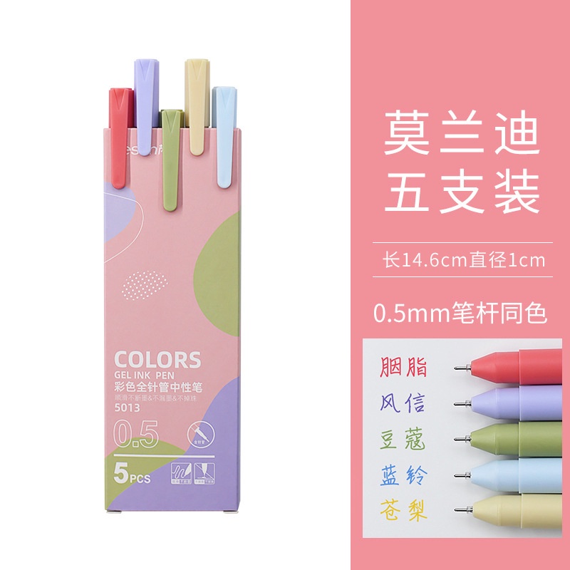 Bút Mực Gel Toàn Diện 5 Ống Kim Họa Tiết Sợi Carbon Nhiều Màu Tùy Chọn Cho Học Sinh