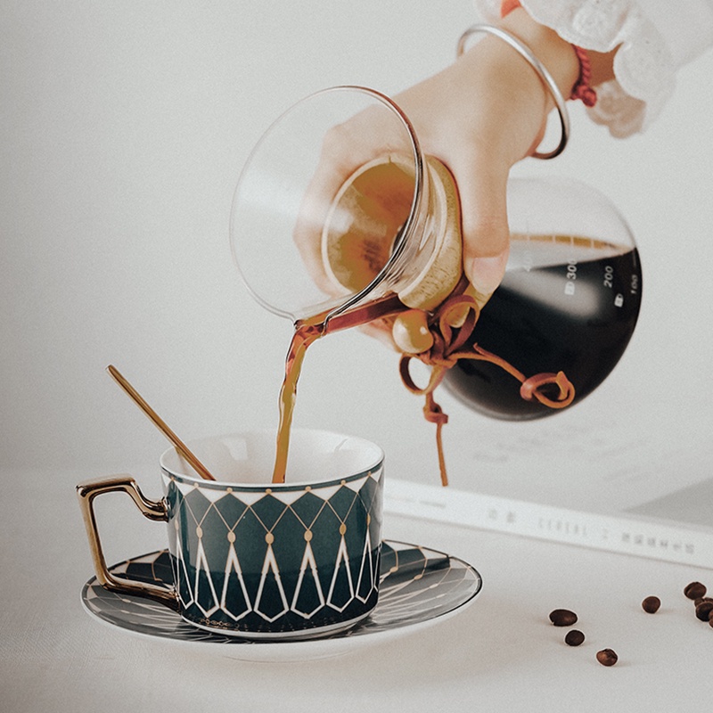 BINCOO Bộ Ấm Trà Và Tách Cà Phê Được Làm Thủ Công Phong Cách Mỹ