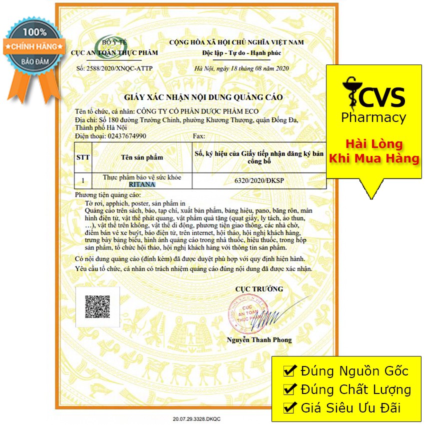 Viên Trắng Da RITANA Skin Whiting – Mờ nám, Giúp chậm lão hóa da, Chống nắng từ bên trong (Hộp 60 viên) | BigBuy360 - bigbuy360.vn