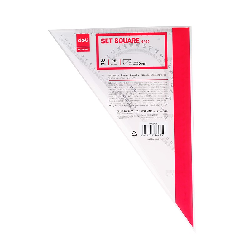 Thước eke 35 cm mã  6435 - 35cm, Eke Deli 6435
