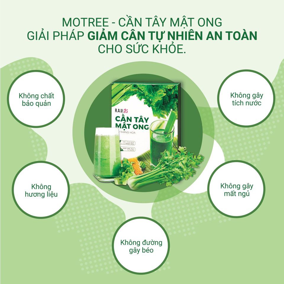 Bột cần tây mật ong [CHÍNH HÃNG]  BỘT CẦN TÂY MẬT ONG MOTREE - DÁNG ĐẸP NUỘT NÀ CHỈ 2 GÓI/N