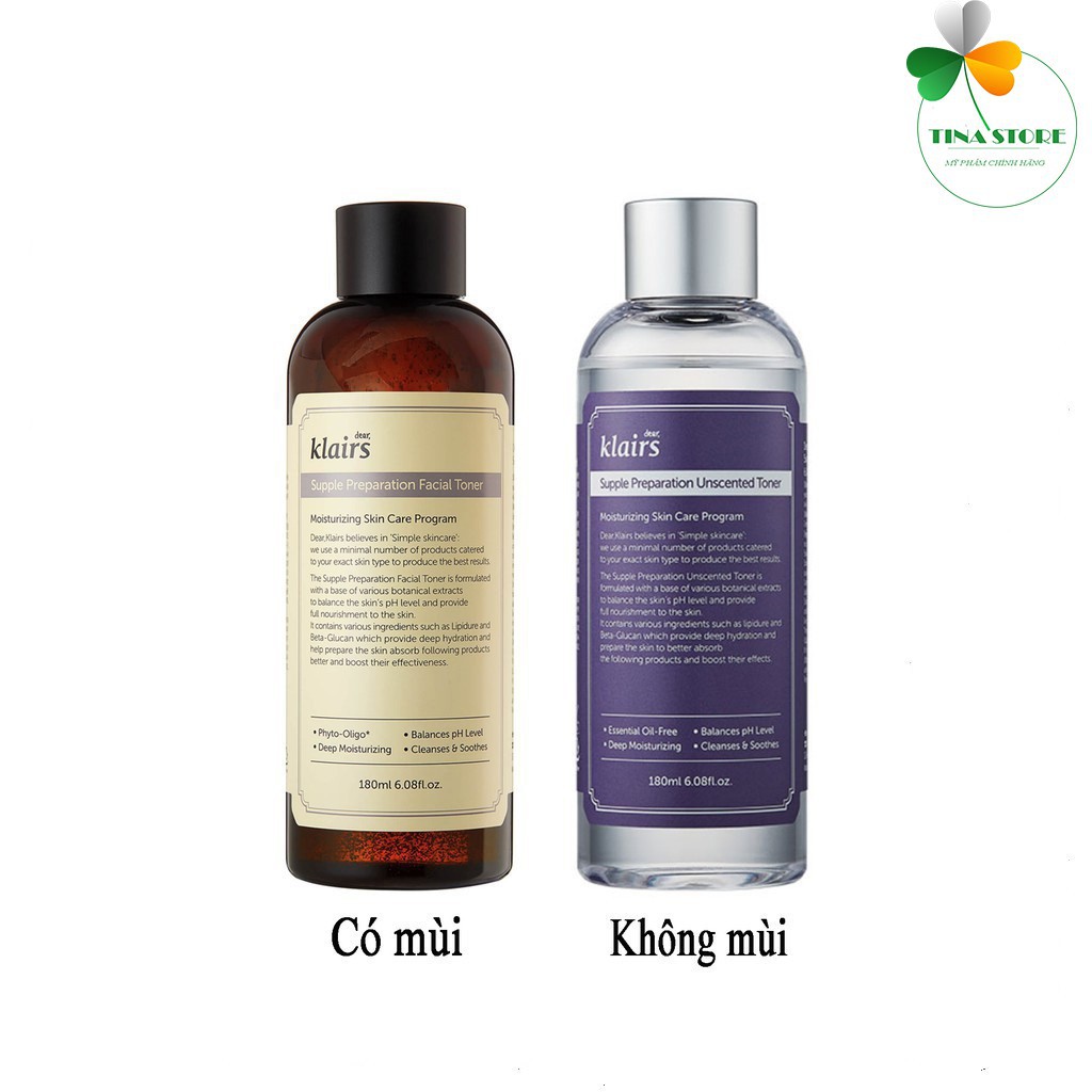 [Chính Hãng] Nước hoa hồng DEAR, KLAIRS SUPPLE PREPARATION FACIAL TONER 180ml | BigBuy360 - bigbuy360.vn