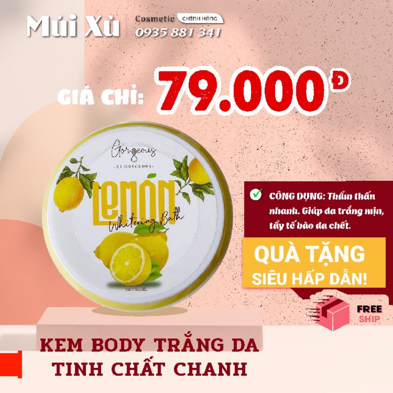 Kem body chanh Trắng Da Chống Nắng Múi xù Chính Hãng