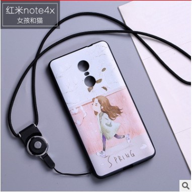 Ốp lưng xiaomi redmi note 4x / 4 TGDD cao su in hình cute ( tặng dây đeo )