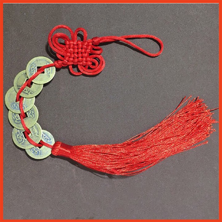 Dây đồng tiền lục đế - chuỗi đồng xu may mắn chất liệu đồng thau cao cấp