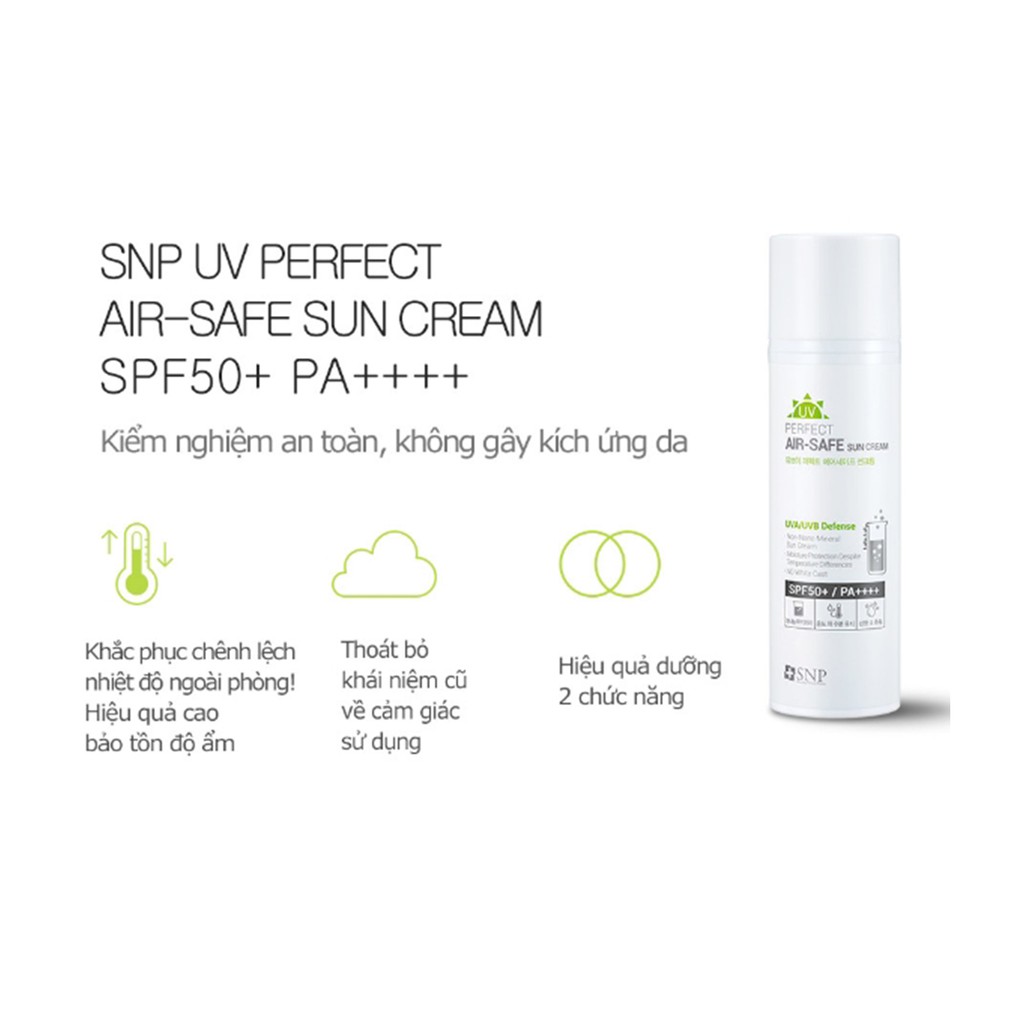 Kem chống nắng an toàn, lên tone trắng da, tinh chất trà xanh-UV PERFECT AIF-SAFE SUNCREAM SPF50+ PA++++