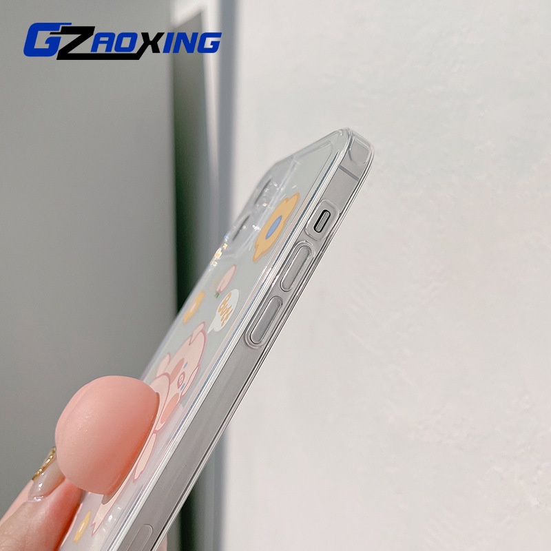 Ốp Điện Thoại TPU Mềm Trong Suốt Hình Mông Heo 3D Dễ Thương Cho IPhone 7 / 8 SE 2020 7P / 8Plus X XS XR 11 12 13 Mini Pro Max