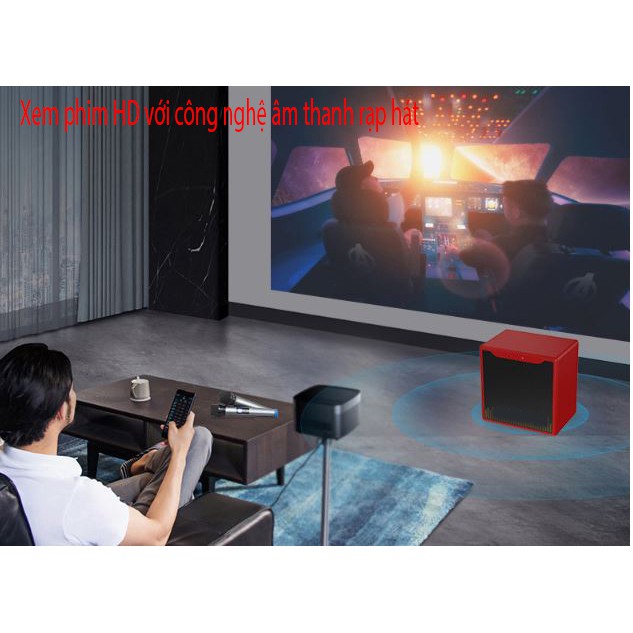 [Mã ELHACE giảm 4% đơn 300K] Bộ loa hát karaoke gồm 2 micro UHF dùng cho tivi smart và điện thoại Amoi L6P