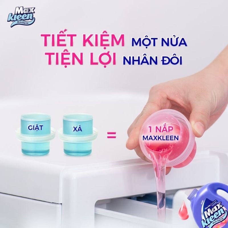 Nước giặt xả Max kleen 3.8kg(Mới )