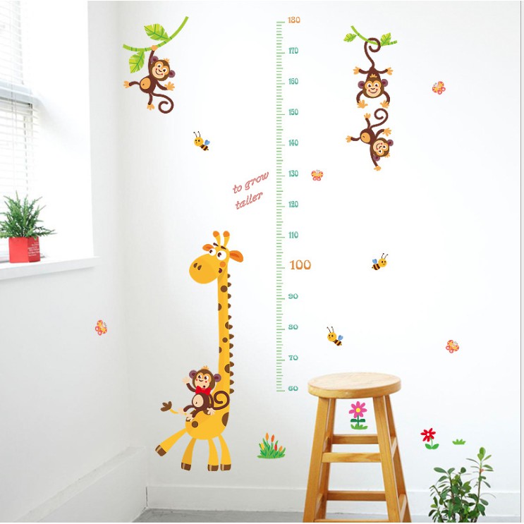 Decal Dán Tường Hình Hưu Cao Cổ - Trang Trí Decor Phòng Ngủ - Trang Trí Dán Tường Phòng Khách- Min STORE