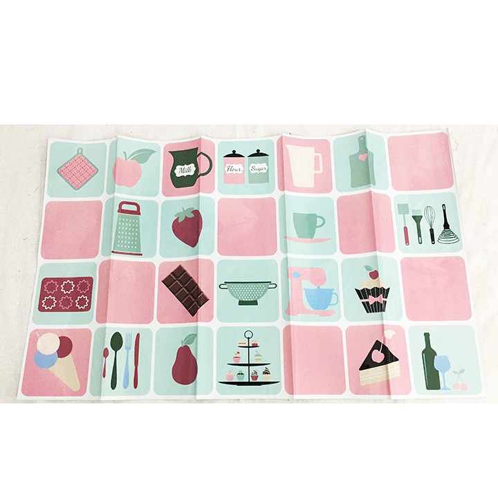 Giấy dán bếp cách nhiệt Hmart - Decal dán bếp tráng nhôm chống dầu mỡ chống nước cao cấp Kích thước 45x75cm