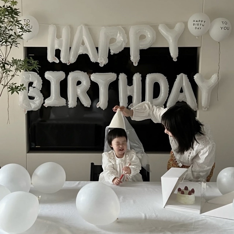 Bong Bóng Lõi Nhôm Hình Chữ Happy Birthday 16 Inch Có Thể Tái Sử Dụng Trang Trí Tiệc Sinh Nhật Cho Bé Và Người Lớn