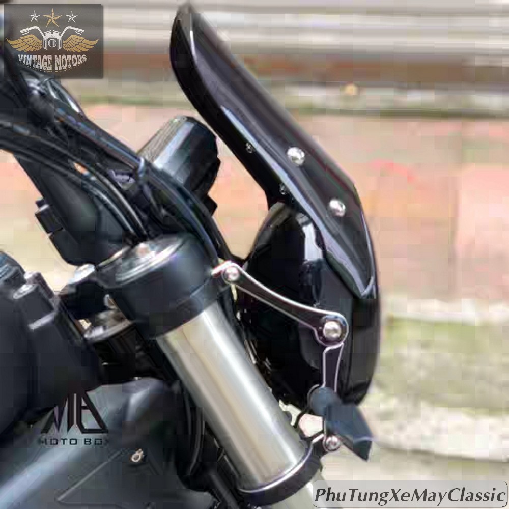 Kính chắn gió fairing nhựa ABS siêu bền độ classic Cafe Racer Tracker Chopper Bobber CG125 SU GN125 CD 67 WIN Honda SYM