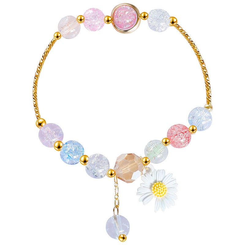 Vòng Tay Trong Suốt Đính Hoa Cúc Xinh Xắn Thời Trang | BigBuy360 - bigbuy360.vn