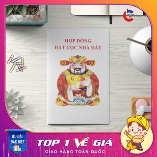 Sổ đặt cọc hợp đồng đặt cọc nhà đất 3 liên - 100 trang cao cấp Thần Tài Địa Tài