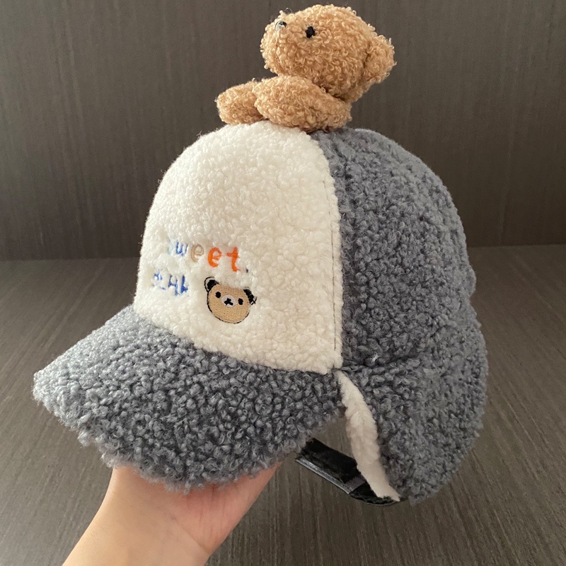 Mũ Nhung Che Tai Giữ Ấm Mùa Thu Đông Cho Bé Trai Và Bé Gái