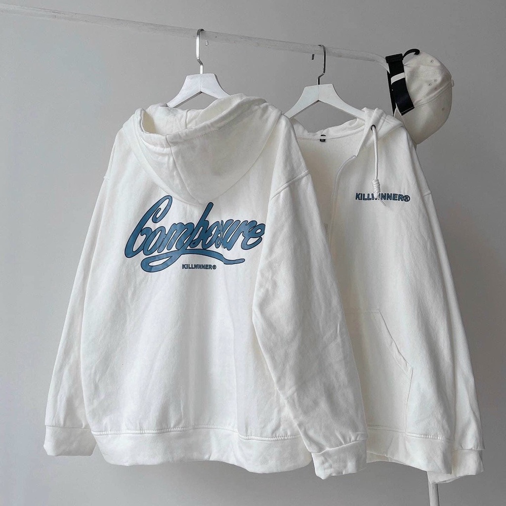 Áo khoác hoodie zip WINNER form rộng vải nỉ lót bông nam nữ chống nắng - SHOP MAYLAN