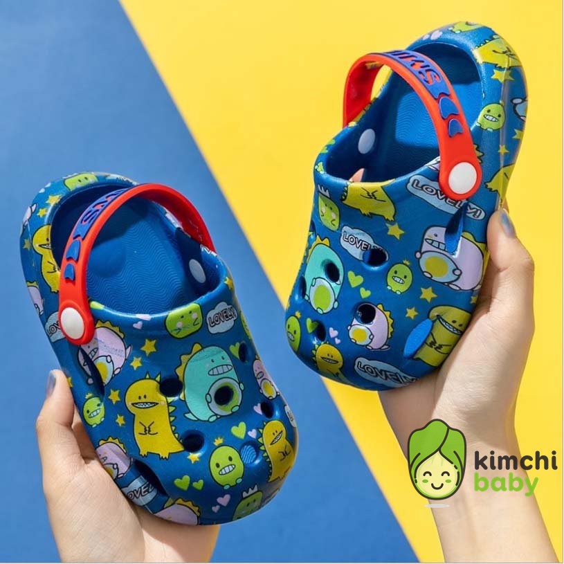 DÉP SỤC CHO BÉ TRAI, BÉ GÁI HỌA TIẾT KHỦNG LONG BUNNY CHÍNH HÃNG CHALK BEAR SMILE SIÊU NHẸ, SANDAL TRẺ EM MÙA HÈ DTE10