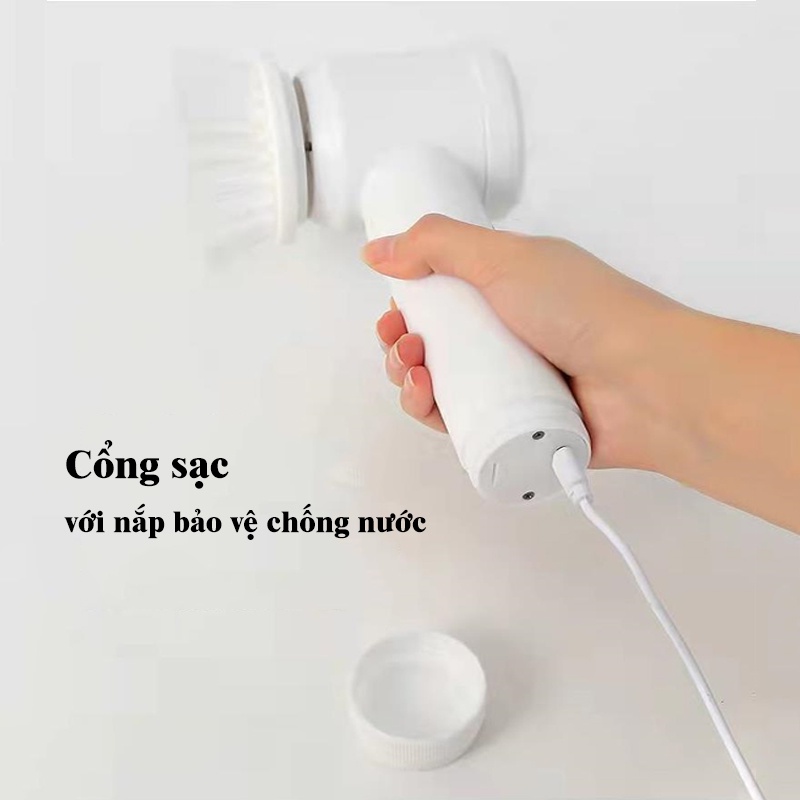 Máy cọ rửa cầm tay, sạc tích điện đa năng, rửa bác, cọ nồi, vệ sinh bếp,...nhỏ gọn tiện lợi