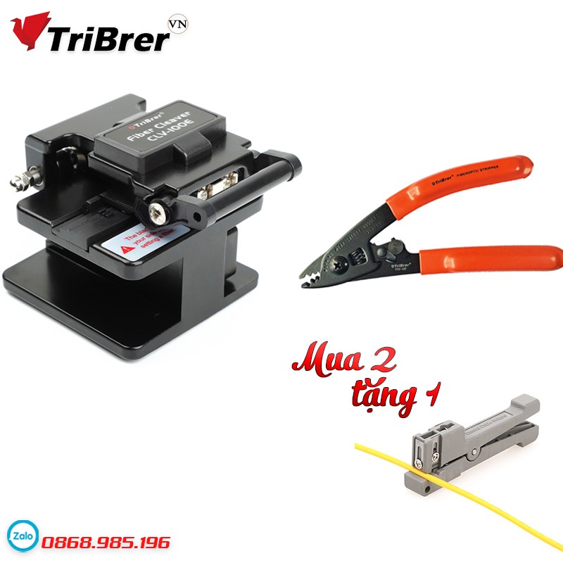 [ Mua 2 tặng 1 ] Dao cắt sợi quang CLV-100E + Kìm tuốt sợi quang Tribrer 3 lỗ ( Tặng tool cắt vỏ dây nhảy, ống lỏng )